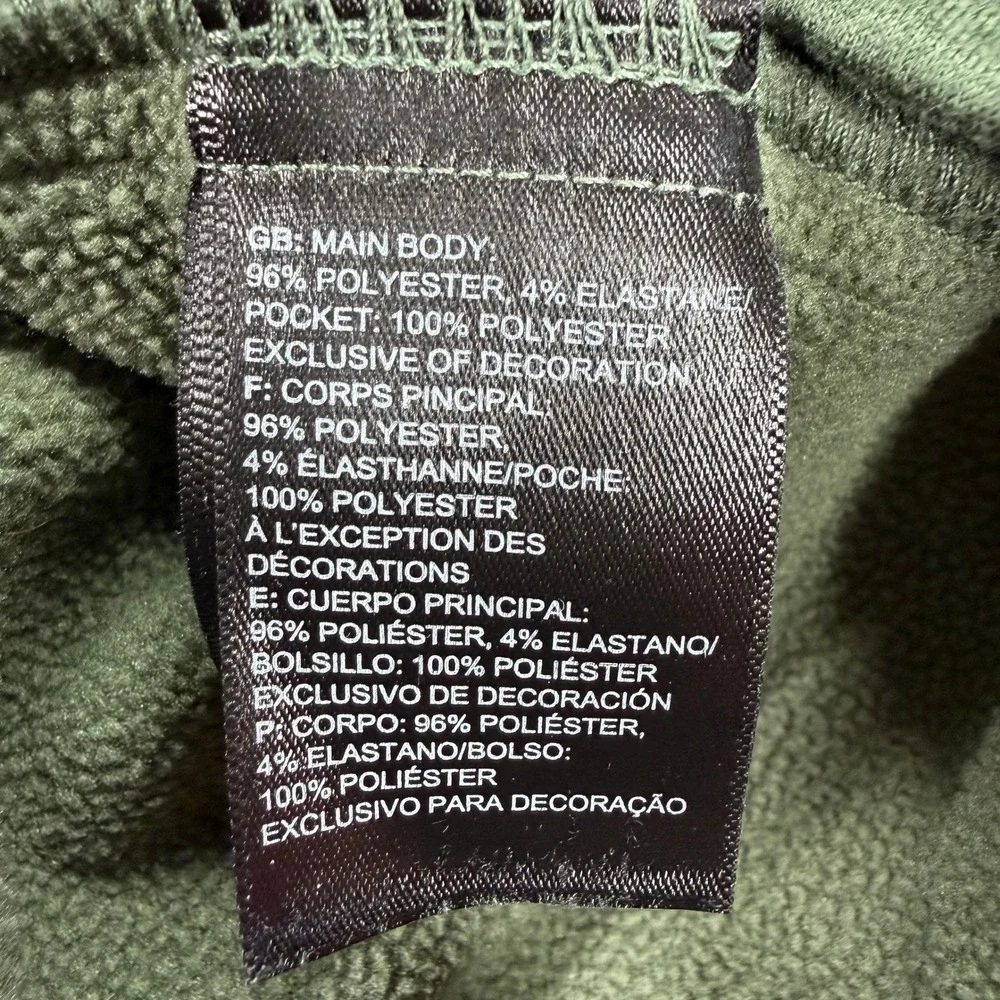 The‎ North Face Quarter Zip Pullover Mens XL Green Heathered Fleece NF0A3SO7
